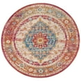 thumbnail image 4 of SAFAVIEH Sutton Bernadette Bordered Area Rug, Fuchsia/Ivory, 6' x 6' Round, 4 of 9