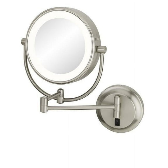 Kimball & Young Neo Modern LED Lighted Wall Mirror, Brushed Nickel - Hardwired