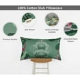 thumbnail image 3 of Vargottam Luxury, Printed Mint Green Theme Cushion Covers Decorative Pillow Covers Lumbar Throw Pillowcase - 24x14 Inches, 3 of 5