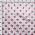 thumbnail image 4 of oneOone Tissu Velours Rose Fuchsia à Fleurs pour Robe Tissu Imprimé au Mètre 58 Pouces de Large, 4 of 4