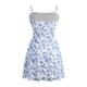thumbnail image 2 of Vestido de verano Verdusa casual sin mangas con estampado floral azul/blanco, 2 of 5