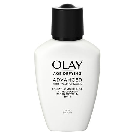 Olay Age Defying ADVANCED with Hyaluronic Acid Hydrating Moisturizer with SPF 15, 3.4 fl oz