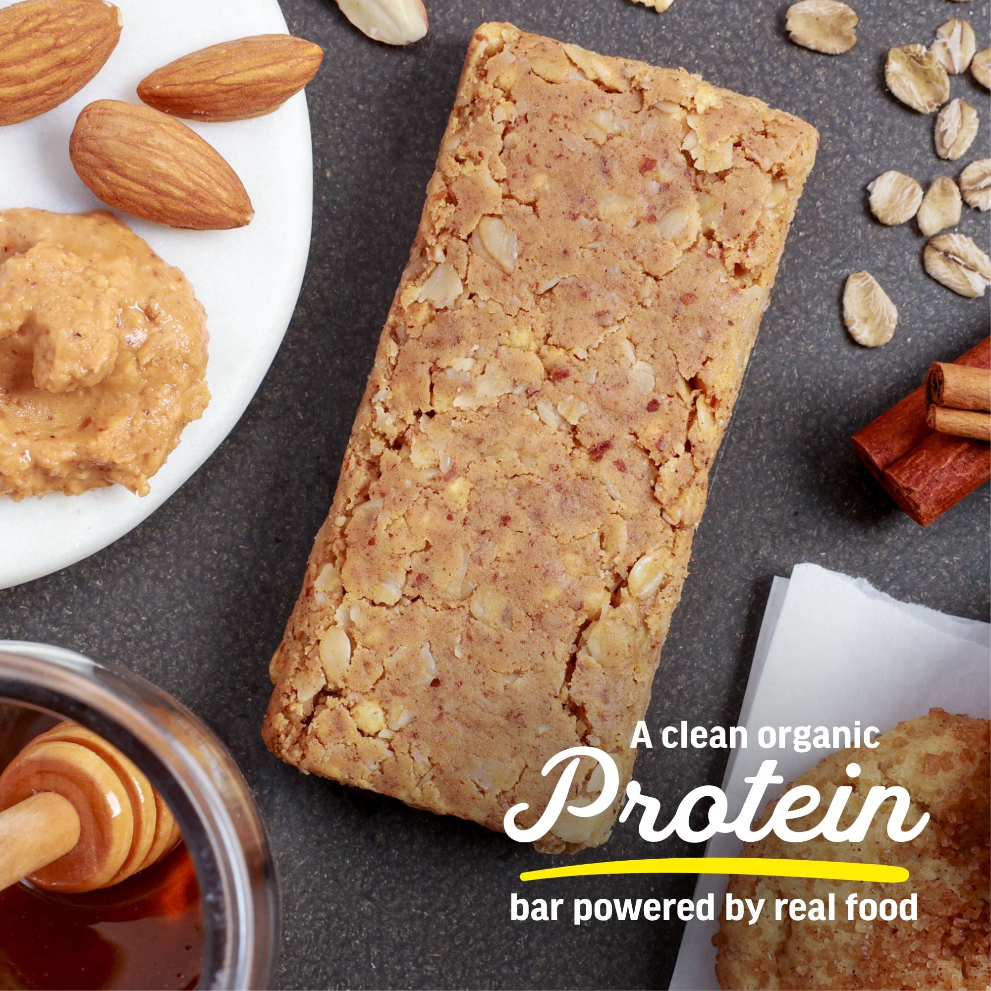 Kate’s Real Food Organic Granola Snickerdoodle All Natural Energy Bars - Non GMO, Soy Free, Whole Grain, and Made with Gluten Free Oats - 12 count