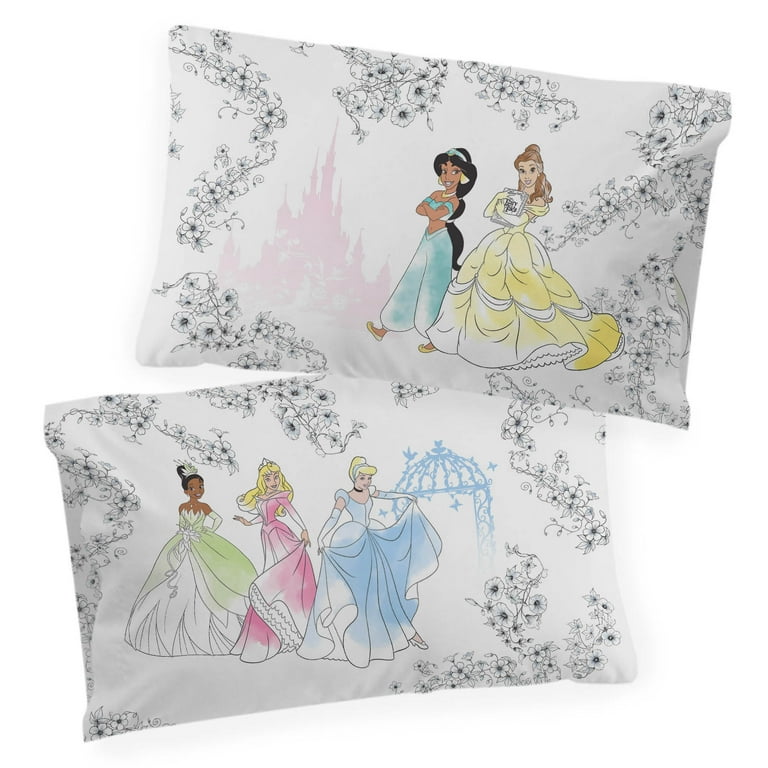 Princess Floral Gardens 4-Piece Full Sheet Set, Polyester, Pink