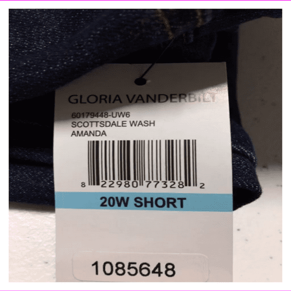 Gloria Vanderbilt Women's Sculpt Stretch Amanda Jeans 20W/Scottsdale Wash