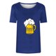 thumbnail image 4 of Tops Cortos para Mujeres, Oktoberfest Casual Impreso Cuello Redondo Manga Corta Camiseta Top Hecho de Poliéster para la Primavera Verano Uso Diario, Camisetas Casuales de Mujer, 4 of 4