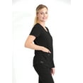 thumbnail image 4 of Grey's Anatomy Signature Women's GNT086 "London" V-Neck Scrub Top-Black-X-Large, 4 of 4
