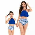 thumbnail image 4 of Gyratedream Women Bikini Two Piece Sets Adult Print Halter Suspender Swimwear Bikini Triangle Bathing Suit Family Swimsuits Matching Set for 2 Years-X-Large, 4 of 8
