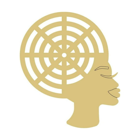 Less Than 5 Hangs Mother's Day DIY Wooden Crafts Template Woman Head Wreath Silhouette Template