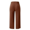 thumbnail image 4 of Gomelly Ladies Trousers High Waist Palazzo Pant Casual Yoga Pants Women Loose Sport Bottoms Wide Leg Wine Red S, 4 of 7