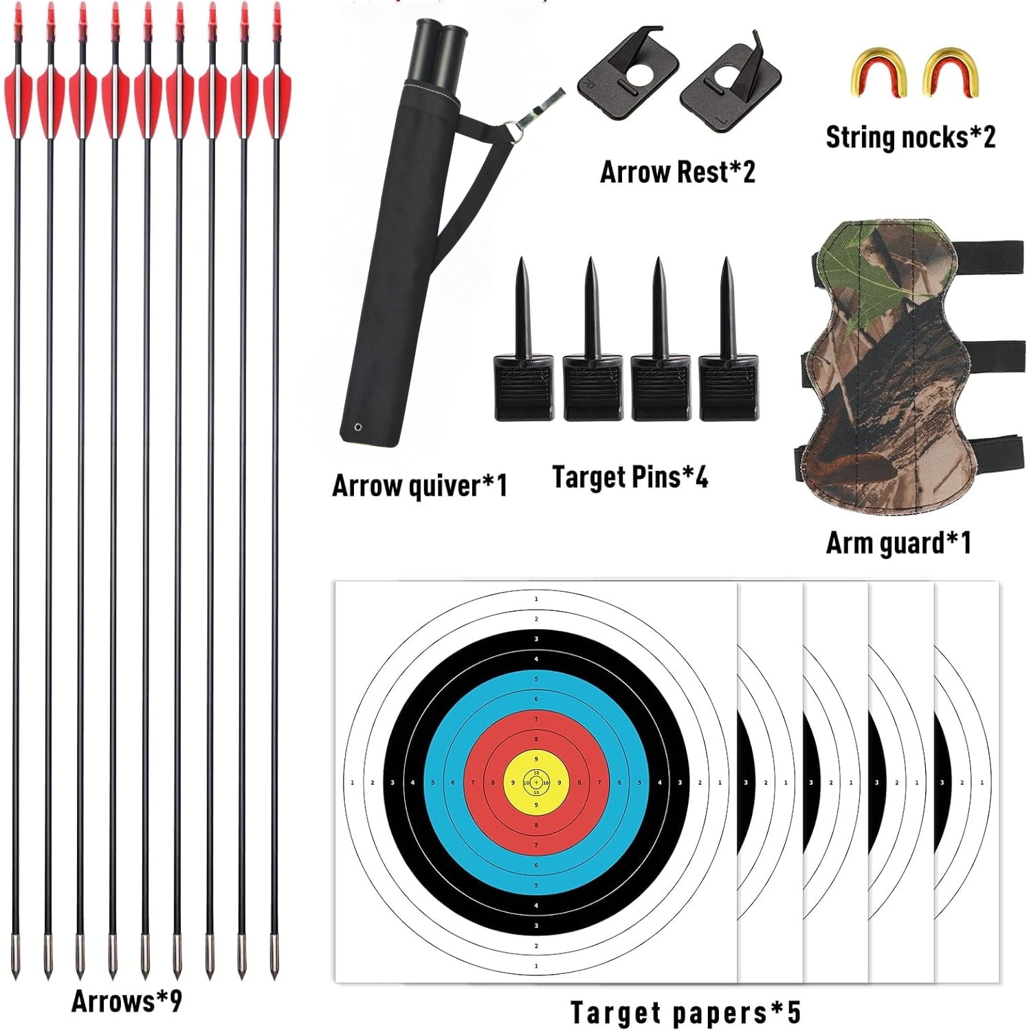 AME Recurve Bows for Adults - Archery Takedown Bow and Arrow Set for Adults/Youth/Teens Beginners Target Practicing, Left & Right Handed 30/35/40lbs