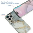 thumbnail image 3 of Mantto Slim Case for iPhone 15 Pro Max, Fashion Marble Pattern Phone Case for Women Girls, Hybrid Shockproof Full Body Protection Lightweight Cover for iPhone 15 Pro Max, Gray Marble, 3 of 6