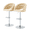 004 Backrest + Beige + Silver + Set of 2, variant on FENGFAN Beige Silver Adjustable Swivel Bar Stools Velvet Bubble Woven Backrest Chrome Metal Gas Lift Set of 2