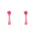 thumbnail image 4 of Vogacara Cepillo limpiador Facial de silicona de doble cara, cepillo de de masaje Facial para el cabello suave, removedor de espinillas, Rosado 1 cabeza 2piezas, 4 of 6
