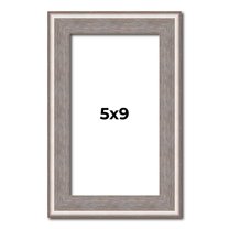 5x9 In Frame Grey Real Wood Picture Frame Width 1.25 inches | Interior Frame Depth 0.5 inches |