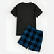 thumbnail image 5 of WILLBEST Conjunto de Camiseta y Pantalones Cortos de Verano para Hombre, Informal, con Estampado de Oso, Diseño A Cuadros, para Gimnasio, Deportes y Vacaciones, 5 of 5