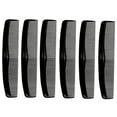 thumbnail image 1 of Ensemble de Peignes à Cheveux Confort pour Coiffeuse, Cheveux Gros/fins, Noir, 8 Pouces (Lot de 6), 1 of 1