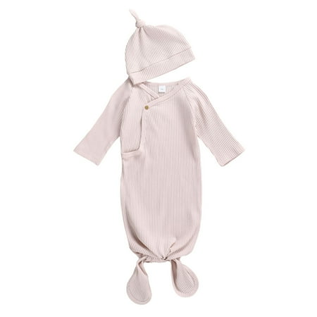 

COUTEXYI Solid Color Baby Silkworm Cocoon Type Newborn Wrap Comfort Sleeping Bag Hat Set