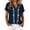 Blue, variant on Tqcoqu Womens Boho V Neck Short Sleeve Blouses,Embroidered Floral Casual Loose Fit Vacation Tops Shirts,Army Green Women's S-XXL