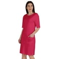 thumbnail image 2 of Inkmeso Womens Elbow Sleeve Regular Fit Tshirt Dress With Front Pockets, 2 of 8