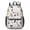 Cat and Fishbowl White Pattern, variant on Cat and Paw Print Beige Pattern 17" Waterproof Oxford School Backpacks for Teens, S-Shape Padded Straps, for School, Travel, Hiking, Camping