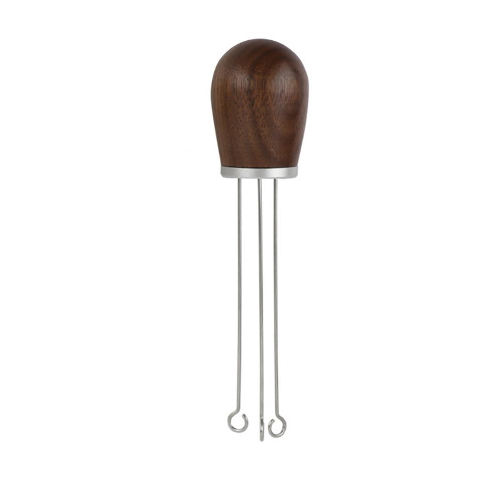  GANAZONO Coffee Cloth Powder Needle wood handle Barista Hand  Distribution Tool Coffee Distribution Needle Tool espresso coffee whisk  hand mixer cocoa powder 304 stainless steel concentrate : Home & Kitchen
