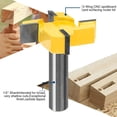 thumbnail image 4 of High-Precision Slab Flattening Router Bit, Tungsten Carbide Tipped Anti-Kickback Design for Clean Cuts on Various Wood Projects, Ideal for CNC Compatible High-Strength Steel, 4 of 8