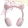 thumbnail image 3 of On Ear Headphone, Cat Ear Headphone LED Light Comfortable Wear 3.5mm   For Game For Music Blue,Purple,,Gray Blue,Gray, 3 of 8