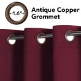 thumbnail image 4 of Cortinas opacas H.VERSAILTEX con aislamiento térmico, color burdeos, 4 of 9