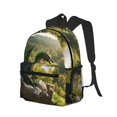 thumbnail image 2 of Daiia Deep Forest Stone Green Dragon School Backpack for Men Women, Unisex Large Waterproof Bookbag Schoolbag Casual Daypack for High School/College/Teens/Travel/Work Black, 2 of 8