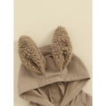 thumbnail image 6 of JYYYBF Infant Baby Easter Hood Jumpsuit Bunny Ear Long Sleeve Front Fuzzy Pocket Romper, 6 of 7