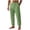 Green-pants, variant on Mens Cotton Linen Pants Casual Summer Beach Pants Loose Fit with Elastic Waist Drawstring Yoga Trousers