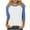Light Blue, variant on DDAPJ pyju Women Raglan Sleeve Baseball T-Shirts Summer Casual 3/4 Sleeve Tops Loose Fit Pullover Colorblock Crewneck Blouse Deal of the Day Prime Today Dark Gray XXXXL
