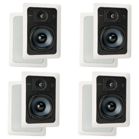 Polk Audio RC55i 5.25 Inch 2 Way In Wall Speakers - 4 Pack (White)