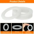thumbnail image 4 of Uxcell Silicone Gasket 46.5mm OD 32mm ID 3mm Width VMQ Seal Rings Washer, White 5Pcs, 4 of 6