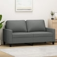thumbnail image 1 of vidaXL Sofa 2 Places Gris Foncé 140 cm Tissu, 1 of 5