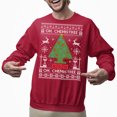 thumbnail image 2 of Ugly Christmas Sweater, Xmas Holiday Mens Womens, Funny Santa Sweatshirt, Oh Chemistree Chemist Ugly Christmas Sweatshirt Womens Mens, 2 of 5