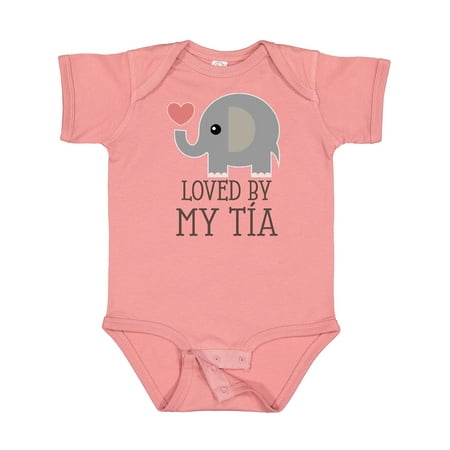 

Inktastic Tia Loves Me Baby Elephant Boys or Girls Baby Bodysuit