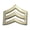 Silver, variant on Hero’s Pride Mini SGT Chevron Pin – Gold Finish, Pair, 3/4", Clutch Backs