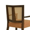 thumbnail image 5 of Christopher Knight Home Mid-Century Modern Rattan Dining Chairs, Upholstered Armchairs, Solid Wood, Walnut+Caramel, Set of 2, 5 of 7