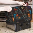 thumbnail image 6 of KLL Vibrant Skull Soldier Print 2 Slice Toaster Dust Covers Kitchen Small Appliance Cover with 2 Pockets,Can hold Jam Spreader Knife & Toaster Tongs (11.4 x 7.9 x 7.5), 6 of 6