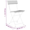 thumbnail image 4 of vidaXL Folding Bistro Chairs 8 pcs Brown Poly Rattan and Steel, 4 of 5