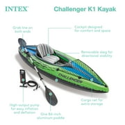 Intex Challenger K1 1 Person Inflatable Sporty Kayak w/Oars & Pump (2 Pack)