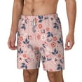 thumbnail image 2 of Uemuo Tropical Plants Pattern Mens Swim Trunks Quick Dry Board Shorts with Mesh Lining, Stretch Beach Shorts Quick Dry No-Chafing Board Shorts-Large, 2 of 9