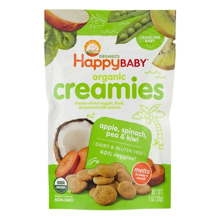 HappyBaby Organic Creamies Apple, Spinach, Pea & Kiwi 1 oz (28 grams) Pkg