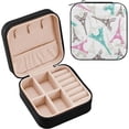 thumbnail image 2 of GZHJMY Eiffel Tower Small Jewelry Box, Portable Leather Travel Jewelry Storage Case for Rings Earrings Necklace Bracelets, 2 of 7