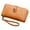 Brown, variant on Long Wristlet Wallets for Women RFID Blocking Vegan Leather Large Capacity Card Holder Phone Clutch