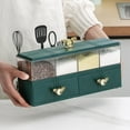 thumbnail image 4 of Boîte de Rangement pour Épices à Double Couche Détachable avec Couvercle 8 Compartiments Transparent, 4 of 8