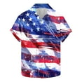 thumbnail image 1 of Blusa y camisa de manga corta con cuello vuelto para hombre Camisa de manga corta con cuello estampado del Día de la Independencia para hombre Top/camisa Tops para hombre, 1 of 5