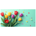 thumbnail image 3 of Colorful Tulip Themed Background Banner, Spring Decorations, Party Backdrop, Photography Props, Garden Party Decor, Floral Themed Event Decorations, 3 of 4